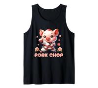 Karate Cute Pork Chop Funny Karate Pun Pig Martial Arts Canotta