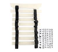 Karate - Display Rack - Organizer della cintura in legno con grucce e adesivi, memoria per arti marziali durevole | Attrezzature sportive per bambini, adolescenti, principianti, bambini, donne, adulti