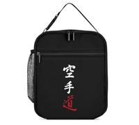 Karate Do Kanji Calligrafia Lunch Box per uomini e donne borse isolate per il pranzo portatile Cooler Tote per lavoro picnic