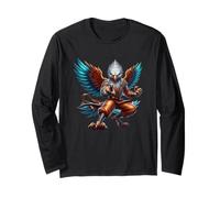 Karate Eagle Warrior Feroce Avian Kung Fu Maglia a Manica