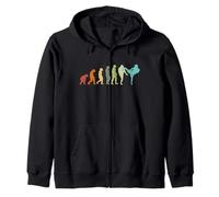 Karate Evolution Muay Thai Taekwondo Ju-Jutsu Kung-Fu Karate Felpa con Cappuccio