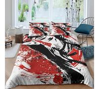 karate fighterSet Di Copripiumino microfibra 3 Pezzi stampa 3D con cerniera martial arts style copripiumino con federa traspirante ultra morbido e traspirante for bambini Super king（260x220cm）