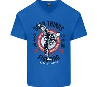 Karate Good Things Mixed Martial Arts MMA Maglietta In Cotone A V Per Uomo