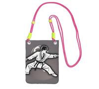 Karate-Highkick-Icon, borsa a tracolla da donna, borsa a tracolla, mini borsa da viaggio, borsa per telefono, portafoglio per telefono, Fucusia, Taglia unica