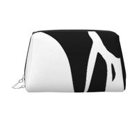 Karate-highkick-icon Borsa per il trucco da donna in pelle portatile con stampa di icone borsa per cosmetici da viaggio, organizer con cerniera argento, Karate-highkick-icona, One Size, Astuccio per