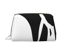 Karate-highkick-icon Borsa per il trucco stampata per le donne Borsa per il trucco in pelle portatile Borsa da viaggio con cerniera dorata Borse cosmetiche Organizer, Karate-highkick-icona, One Size