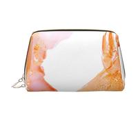 Karate-highkick-icon Borsa per il trucco stampata per le donne Borsa per il trucco in pelle portatile Borsa da viaggio con cerniera dorata Borse cosmetiche Organizer, Gamberetti Glutton, One Size