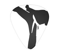 Karate-Highkick-Icon Plettri per chitarra Set da 12 pezzi per chitarra acustica, chitarra elettrica, contrabbasso, ukulele
