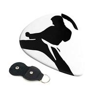 Karate-Highkick-Icon Plettro per chitarra Set da 6 pezzi per chitarra acustica, chitarra elettrica, basso, ukulele - sottile, medio e spesso