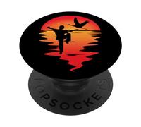 Karate Judo Judoka Taekwondo Ju-Jutsu Kung-Fu tramonto Karate PopSockets PopGrip Adesivo