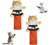 Karate Kitty Puppet, Karate Kitty Cat Wrestling Puppet, con manicotto protettivo per l'avambraccio, pupazzi da mordere per boxe con mano di gatto, per giocare a Karat-E Kitten Toy, gioco (2 PCS)