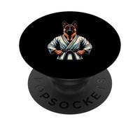 Karate Malinois Cane In Kimono Da Combattimento PopSockets PopGrip Adesivo