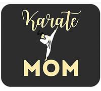 Karate Mom Combat Sports Martial Arts Fighter - Karate Mom Mousepad Lavabile Tappetino per Mouse Bordi Cuciti Mouse Pad for Computer Casa Ufficio 25X30Cm