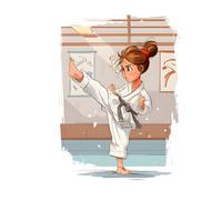 Karate Practice Composition Notebook: Wide Ruled Journal for Kids | Martial Arts Training Notes, Class Log, School Writing | 7.5 x 9.25 Matte Cover