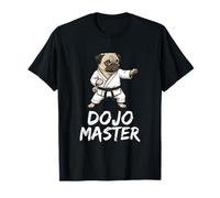 Karate Pug Dojo Maestro Arti Marziali Cane Maglietta