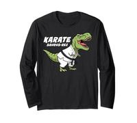 Karate Saurus Rex Funny T-Rex Dinosaur Kids Arti Marziali Maglia a Manica
