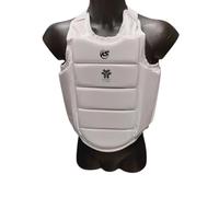 Karate Senpai | Corpetto Protettivo U14 Approvato dalle principali Federazioni per Esami e Gare - Protezione Torace/Schiena per Under 14 Bianco (M)