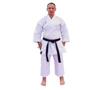 Karate Senpai | Divisa Karate Karategi Kata Pro - Kimono da Competizione 300 g/m² con Rinforzi - Ideale per Kata e Gare - Bianco Premium (6/190)