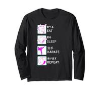 Karate Taekwondo Aikido Ju-Jutsu Kung Fu Mangia Karate Sonno Maglia a Manica