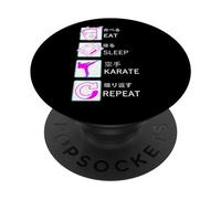 Karate Taekwondo Aikido Ju-Jutsu Kung Fu MANGIA KARATE SONNO PopSockets PopGrip Adesivo