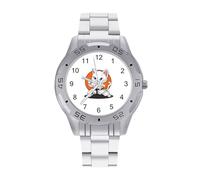 Karate Taekwondo Divertente Gatto Jiu Jitsu Orologi Da Uomo In Acciaio Inox Cinturino Analogico Al Quarzo Orologio Da Polso Business, Stile:, regular, Bracciale