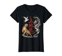Karate Uechi Ryu Maglietta con Stampa Grafica Economica, Donna, Nero, S