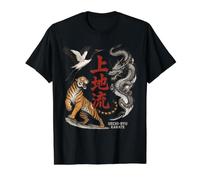 Karate Uechi Ryu Maglietta con Stampa Grafica Economica, Uomo, Nero, S