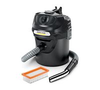Karcher aspiratore e aspiracenere AD 2 Battery Set, 230W, Batteria 18V, Contenitore 14L,ideale per la pulizia di caminetti e stufe a pellet, pulizia filtro integrata, batteria inclusa