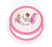 Kardasis Playmobil Princess Disco Azyme | Decorazione commestibile per torta di compleanno principessa | Carta zucchero 20 cm
