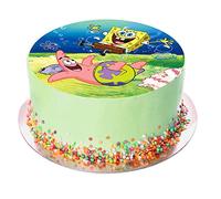 Kardasis SpongeBob Cialda Ostia Commestibile 20cm Decorazione Torta | Cialda commestibile SpongeBob 20cm in pasta di zucchero per decorare torte, dolci e compleanni a tema per bambini
