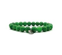 KARDINAL WEIST giada bracciale, perle di gemma, gioielli per uomo e donna, chakra - felicità - salute - yin yang (XL, verde chiaro)
