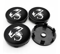 KardoL 4 Pezzi 60mm Coprimozzi Compatibile con per Fiat Abarth 500 Panda Grande Punto 124 - Forte e Robusto Coprimozzo Ruota Dell'Auto Accessori,D