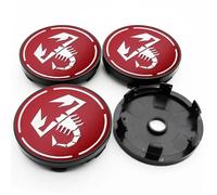 KardoL 4 Pezzi 60mm Coprimozzi Compatibile con per Fiat Abarth 595 500 Abarth 124 Spider - Forte e Robusto Coprimozzo Ruota Dell'Auto Accessori,F