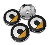 KardoL 4 Pezzi 60MM Coprimozzi Compatibile con per Smart 450 451-454 Forfour 453 Fortwo - Forte e Robusto Coprimozzo Ruota Dell'Auto Accessori,C