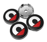 KardoL 4 Pezzi 60MM Coprimozzi Compatibile con per Smart 450 451-454 Forfour 453 Fortwo - Forte e Robusto Coprimozzo Ruota Dell'Auto Accessori,A