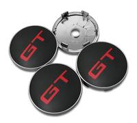 KardoL 4X - 60mm Coprimozzi Compatibile con per GT Logo Ford Focus KIA Optima Picanto Renault Peugeot - Forte e Robusto Coprimozzo Ruota Dell'Auto Accessori,B