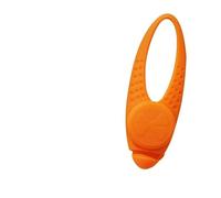 Kardrianio Luce per collare per cani, in silicone colorato, con clip, luci LED per il buio, impermeabile, luce di sicurezza per cuccioli per passeggiate notturne (arancione)