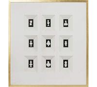 Kare Ancient Art Nove 61981 - Cornice decorativa, 110 x 100 cm, colore: Bianco/Nero