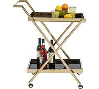Kare Design Carrello Bar Casino Gold, Oro, 88x75x50cm, Sala da Pranzo, Soggiorno, Bar, Stile Elegante Classico, Retró