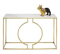 Kare Design Console Miami, Oro, Console, Struttura in Acciaio Inox, Piano in Marmo, 75x120x35 cm (H/W/D)