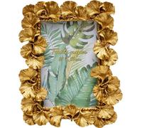 Kare Design cornice per foto Ginko Leaf, oro, 10x15 cm, porta imagini, decorazione credenza, scaffale, mensola, idea regalo