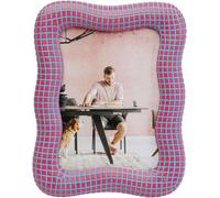 KARE Design cornice per foto Wavy Pink, 23x18 cm | posizionamento orrizontale o verticale, stile grafico moderno, idea regalo