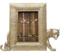 Kare Design cornice per imagini Leopard, oro, motivo leopardo, foto 10x15cm, accessorio mobiletto, decorazione muro, stile giungla, tropicale