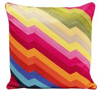 Kare Design cuscino decorativo Artistic Zig Zag, multicolore, fantasia geometrica, per divani, poltrone, letti, grandi dimensioni, 50 x 50 cm