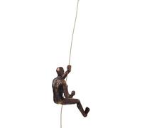 Kare Design Decorazione Da Parete Climber Rope, Marrone, 52Cm, Similbronzo, Arrimpicata Con Corda, Scaffali, Armadi, Pareti In Vista