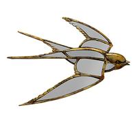 KARE Design decorazione da parete Swallow Mirror, oro/vetro specchiato, rondine, decorazione casa animale, stile natura, 37x25cm (A/L)