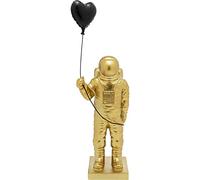Kare Statuetta decorativa di design astronauta, oro, poliresina, realizzata a mano, pezzo unico, 41 x 13 x 11 cm (altezza x larghezza x profondità)