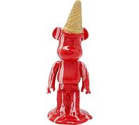 KARE Design figura decorativa Gelato Bear, rosso, decorazione divertente, motivo orsacchiotto, stile pop art, idea regalo, decorazione cameretta, per giovani, 40 cm A, In Piedi