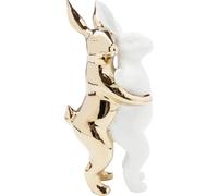Kare Design figura decorativa Hugging Rabbits, oro/bianco, 25cm, porcellana