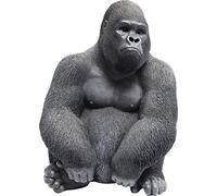 Kare Design Figura Decorativa Monkey Gorilla Side Medium, Nero, 39x28x30 cm